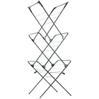 Vilde, suszarka na pranie metalowa, czarna pionowa, 61-58-136 cm