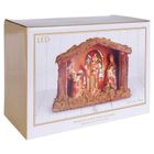 Vilde, szopka bożonarodzeniowa, 6 figurek oświetlenie led, 20-8-15 cm