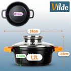 Vilde, Terruna Aroma, garnek ze szklaną pokrywką, granitowy, 16 cm, 1,2l