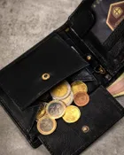 Zestaw prezentowy: Portfel, Brelok, czarny, skórzany, Peterson