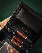 Zestaw prezentowy: Portfel skórzany, Brelok, czarny, Peterson