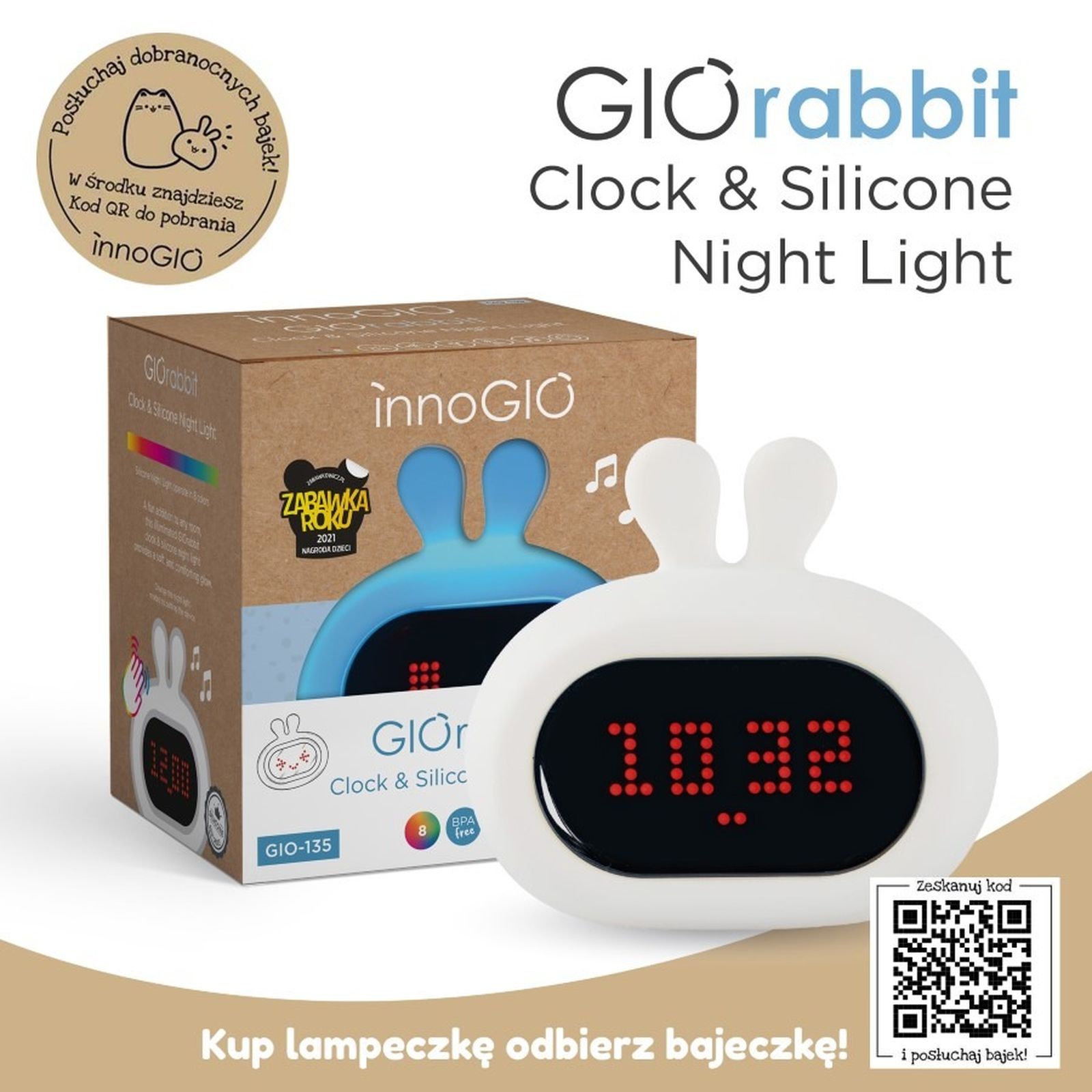 GOD_i iLYs Edition チャーム BON INZM Kolczyki srebrne z cyrkoniami - Unique (IKCW007 - 28677)