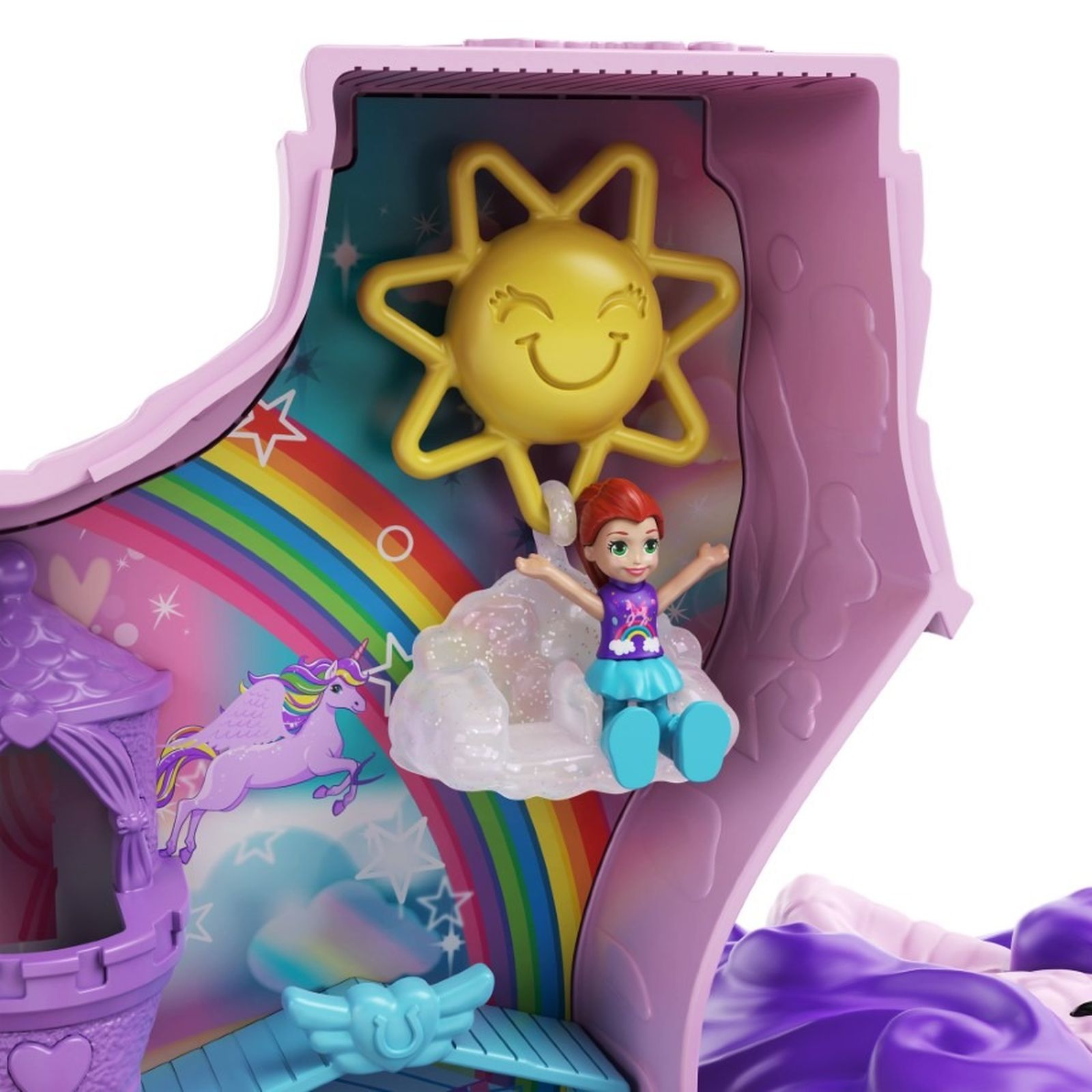 Polly Pocket Einhorn-Clip-Puppe – Abnehmbare Kleidung, Für Rucksäcke & Gürtel, Ab 4 Jahren