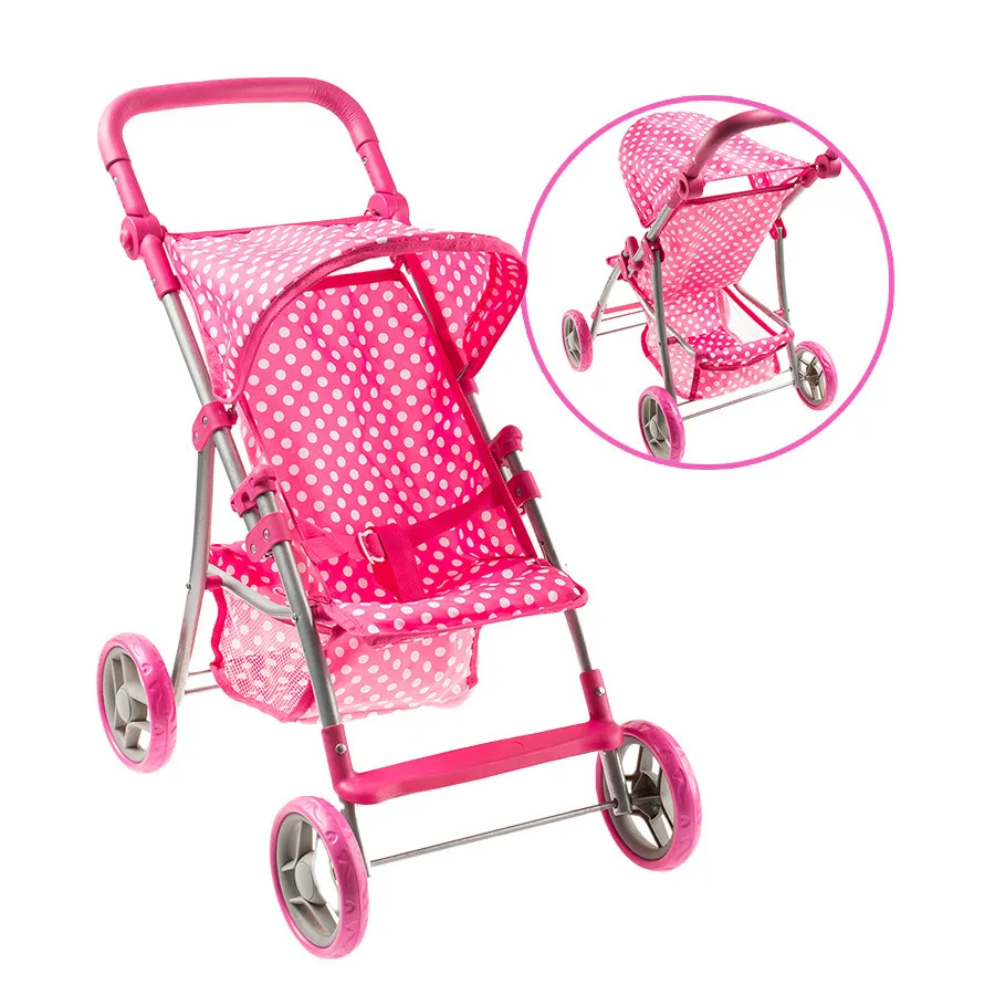 Smiki, wózek spacerowy dla lalek, różowy