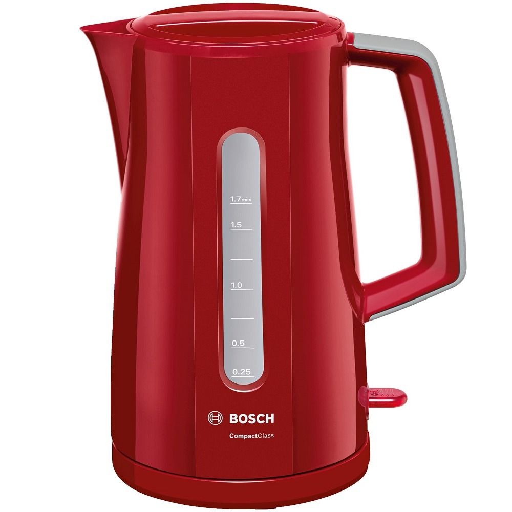 Bosch, czajnik elektryczny TWK 3A014, czerwony, 1,7 l.