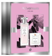 Allvernum, zestaw prezentowy, woda perfumowana Cherry & Musk 50 ml + świeca Passiflora 100g).