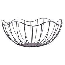 Altom Design, koszyk metalowy kwiat, 28 cm, czarny