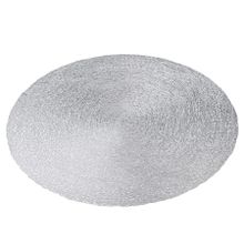 Altom Design, mata stołowa, okrągła pvc, srebrna, 38 cm