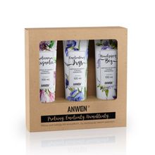Anwen, odżywki do włosów o średniej porowatości, zestaw, Proteinowa Orchidea, 100 ml + Emolientowy Irys, 100 ml + Nawilżający Bez, 100 ml