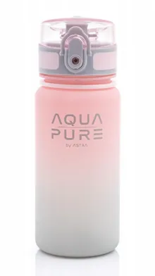 Astra, Aqua Pure, bidon, pink grey, 400 ml