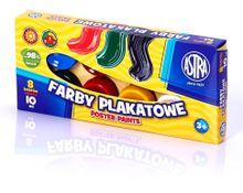 Astra, farby plakatowe, 8 kolorów, 10 ml