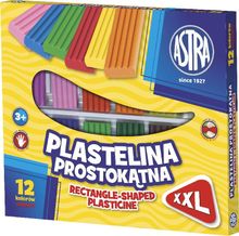 Astra, plastelina szkolna, prostokątna, 12 kolorów
