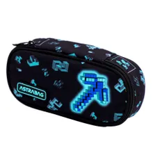 Astrabag, piórnik, owalny, Dark Pixel