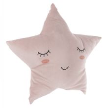 Atmosphera, dziecięca poduszka dekoracyjna, z motywem gwiazdki, 40-40 cm, różowa