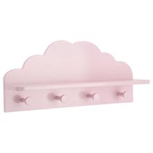 Atmosphera for kids, Cloud, półka z 4 wieszakami, różowa