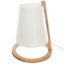Atmosphera, lampa stołowa z bambusową podstawką