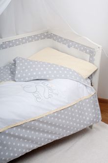 BabyMatex, Twinkle Star, 3-częściowy komplet pościeli, szary, 100-135 cm