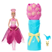 Barbie, Flower Reveal, kwiatowa lalka niespodzianka, różowy kwiat