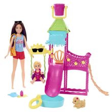 Barbie, Pierwsza praca - Park wodny, zestaw z lalką Skipper i akcesoriami