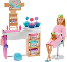 Barbie, Salon Spa, zestaw do zabawy z lalką i akcesoriami