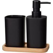 Bathroom Solutions, Cub, komplet łazienkowy cub, czarny, 3 szt.
