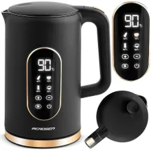Berdsen, czajnik elektryczny, czarno-złoty, 1,7l