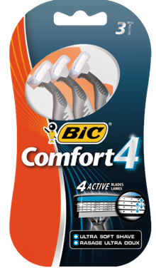 Bic, Comfort 4, maszynka do golenia dla mężczyzn, 3 szt.