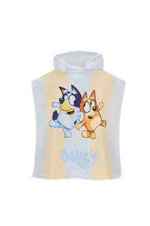 Bluey, okrycie kąpielowe, ponczo dwustronne, błękit, 50-100 cm