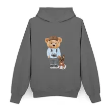 Bluza damska z kapturem, grafitowa, Ceba Baby
