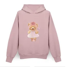 Bluza damska z kapturem, różowa, Ceba Baby