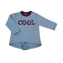 Bluzka dziewczęca z długim rękawem, szara, Cool, Eevi