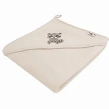Bocioland, Szop, bawełniane okrycie kąpielowe, ręcznik z kapturkiem, 100-100 cm