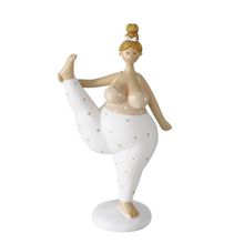 Boltze Home, figurka porcelanowa Joga, kobieta, 22 cm