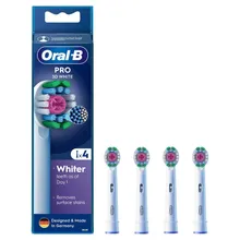 Braun, Oral-B, końcówki do szczoteczki elektrycznej 3D, White, 4 szt.