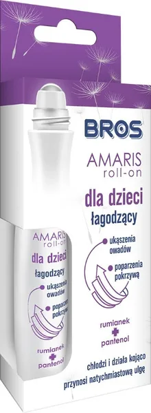 Bros, Amaris, Roll-on dla dzieci łagodzący ukąszenia komarów, 15 ml
