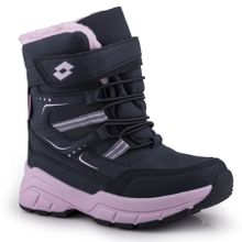 Buty zimowe dziecięce, ocieplane, granatowe, Lotto Nizina Tex K