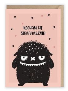 Cardie, kartka okolicznościowa A6, Kocham Cię strasznie