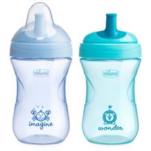 Chicco, kubek treningowy, niekapek z ustnikiem w kształcie słomki, 12m+, 266 ml