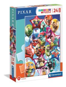 Clementoni, Super Color, Pixar Party, puzzle maxi, 24 elementy