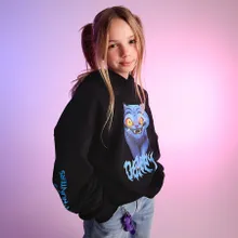 Cool Club, Bluza dziewczęca z kapturem, ocieplana, czarna, K-Pop Demon Hunters