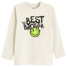 Cool Club, Bluzka chłopięca z długim rękawem, beżowa