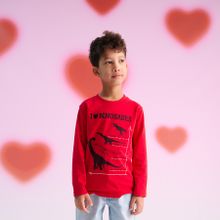 Cool Club, Bluzka chłopięca z długim rękawem, czerwona