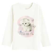 Cool Club, Bluzka dziewczęca z długim rękawem, biała