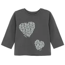 Cool Club, Bluzka dziewczęca z długim rękawem, grafitowa