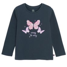 Cool Club, Bluzka dziewczęca z długim rękawem, niebieska