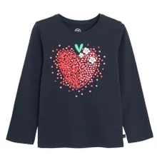 Cool Club, Bluzka dziewczęca z długim rękawem, niebieska