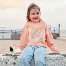 Cool Club, Bluzka dziewczęca z długim rękawem, pomarańczowa