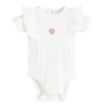 Cool Club, Body dziewczęce z krótkim rękawem, ażurowe, białe