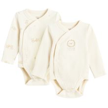 Cool Club, Body niemowlęce z długim rękawem, prążkowane, mix, zestaw, 2 szt.