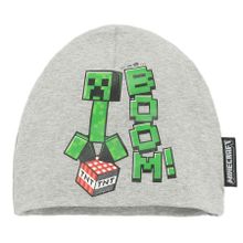 Cool Club, Czapka chłopięca, szara, Minecraft